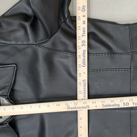 R&O Reilly Olmes leather jacket women's size XL black soft leather zip closure - Picture 4 of 16